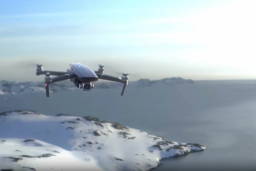 flying drone with a camera